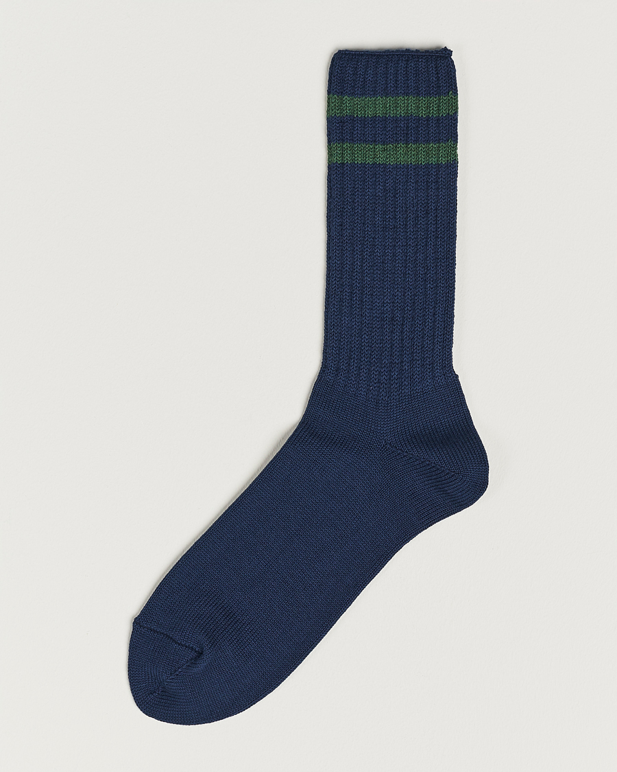 Herre | Undertøy | BEAMS PLUS | Schoolboy Socks Navy/Green
