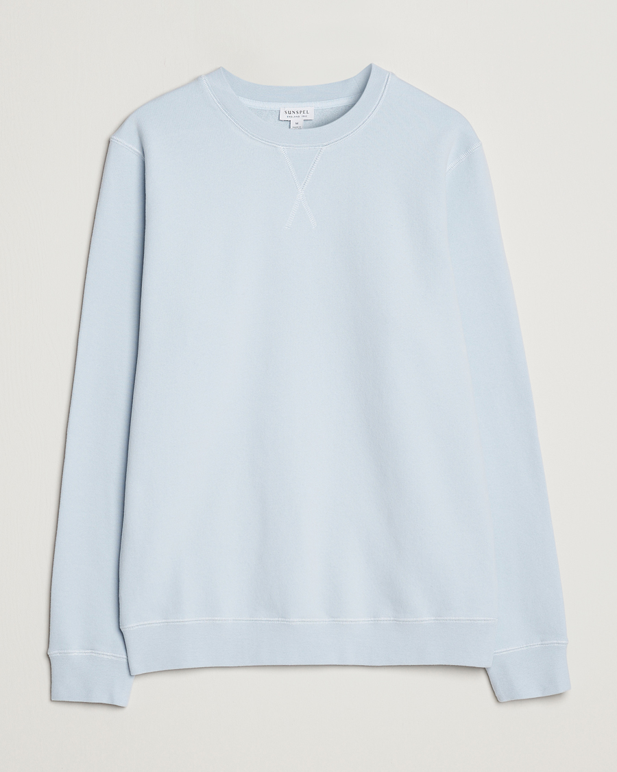 Herre | Gensere | Sunspel | Loopback Sweatshirt Pastel Blue