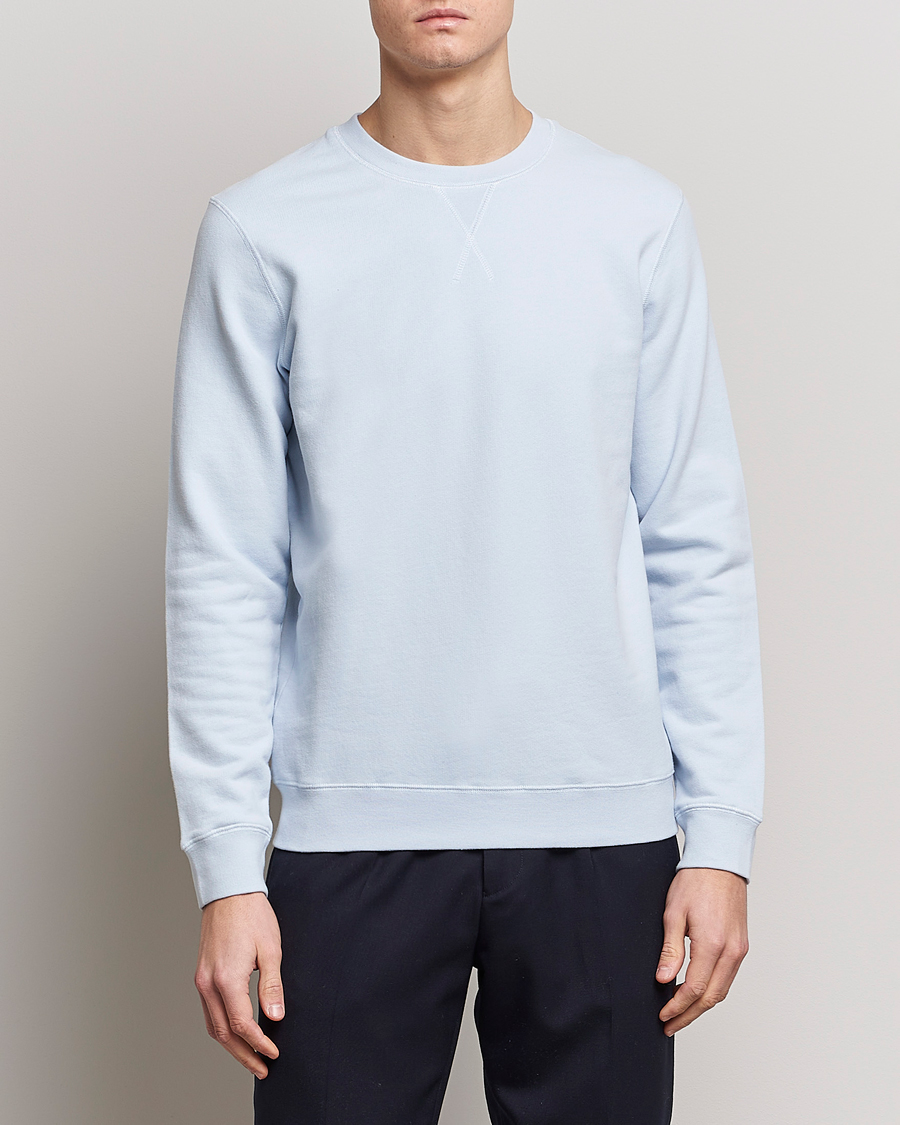 Herre |  | Sunspel | Loopback Sweatshirt Pastel Blue