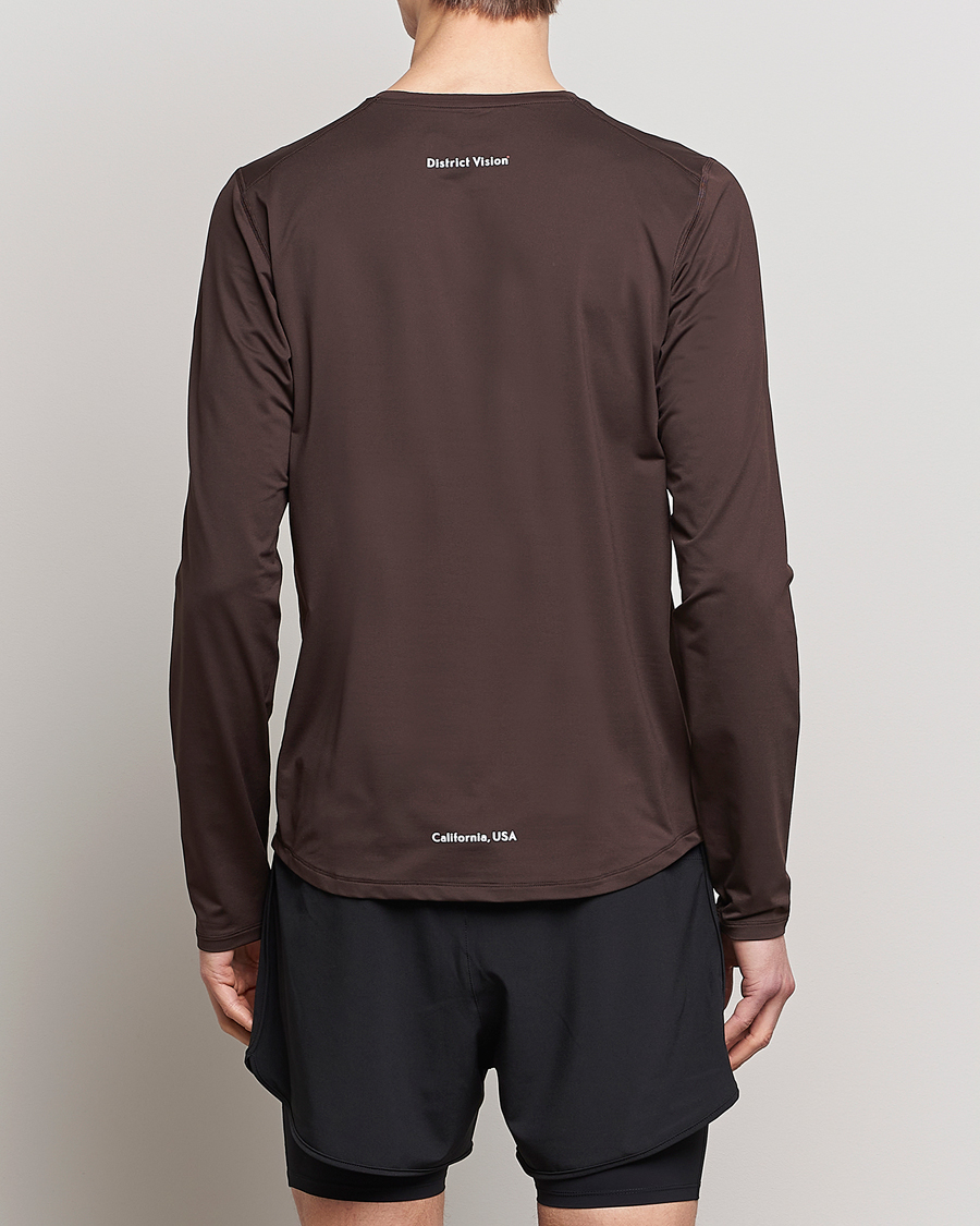 Herre | T-Shirts | District Vision | Deva-Tech Long Sleeve T-Shirt Cacao