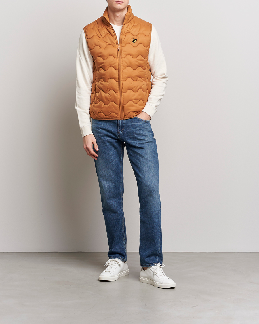 Herre | Vester | Lyle & Scott | Crest Quilted Gilet Vest Salt Burne