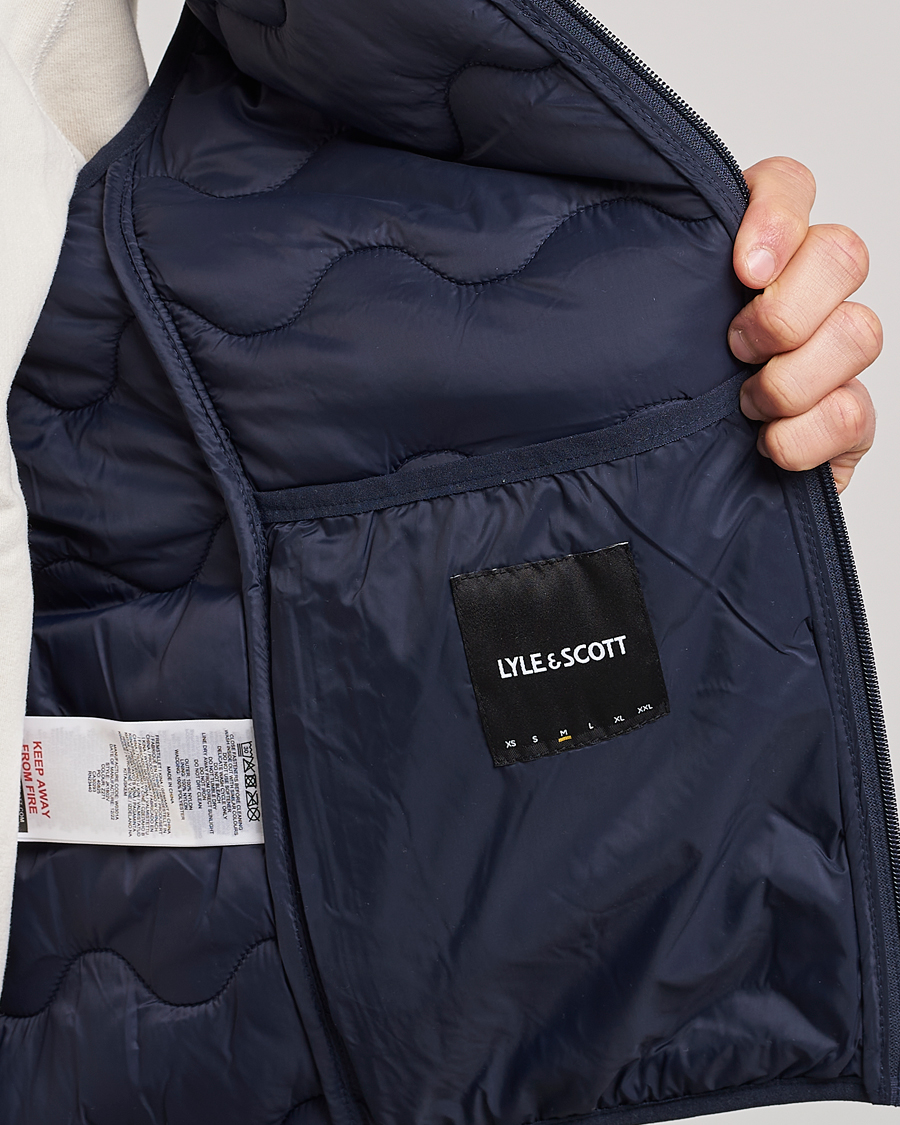 Herre | Vester | Lyle & Scott | Crest Quilted Gilet Vest Dark Navy