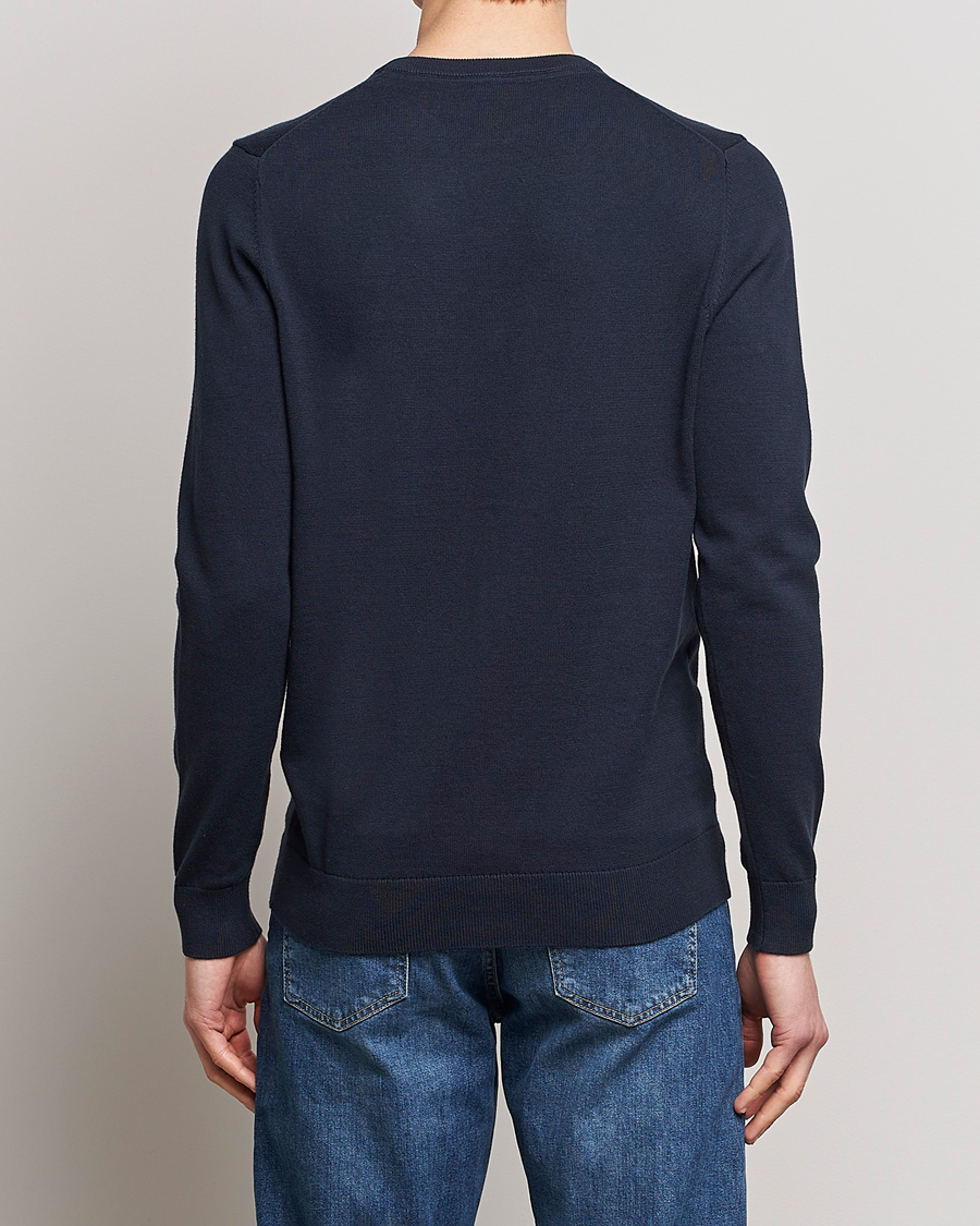 Herre | Gensere | Lyle & Scott | Crew Neck Cotton Sweater Dark Navy