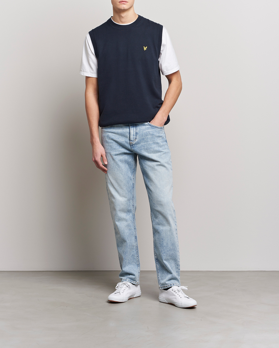 Herre | Gensere | Lyle & Scott | Cotton Vest Dark Navy