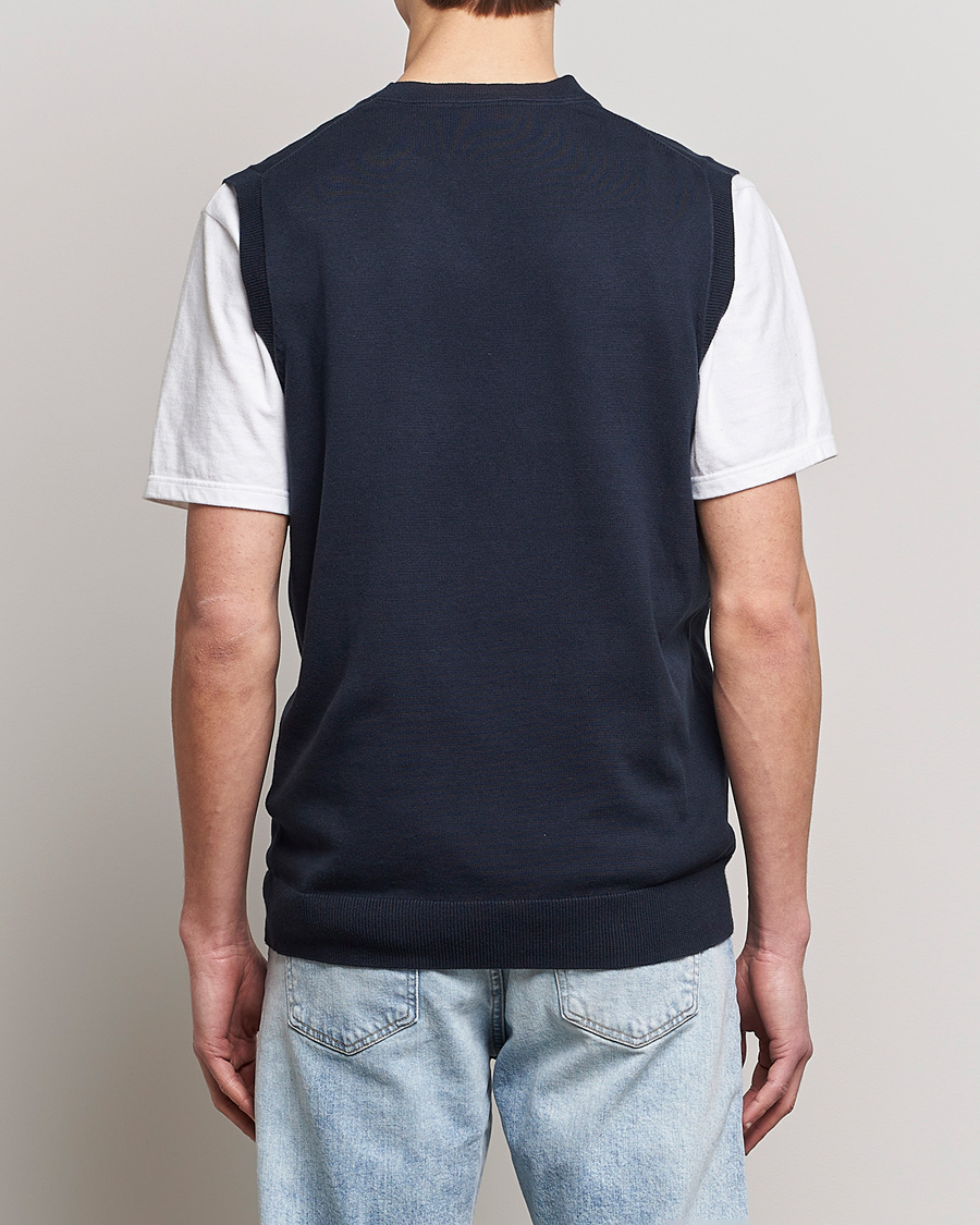 Herre | Gensere | Lyle & Scott | Cotton Vest Dark Navy