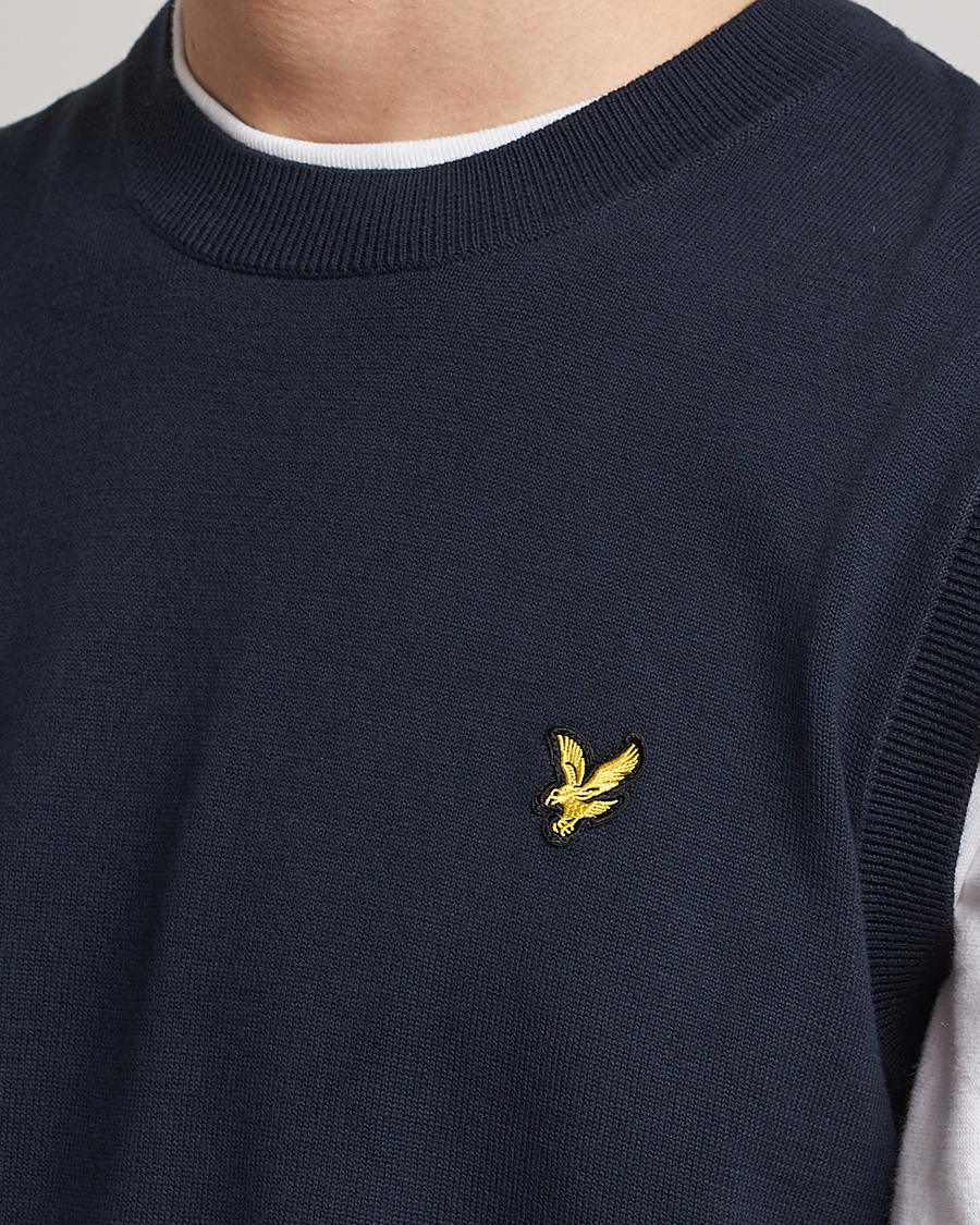 Herre | Gensere | Lyle & Scott | Cotton Vest Dark Navy