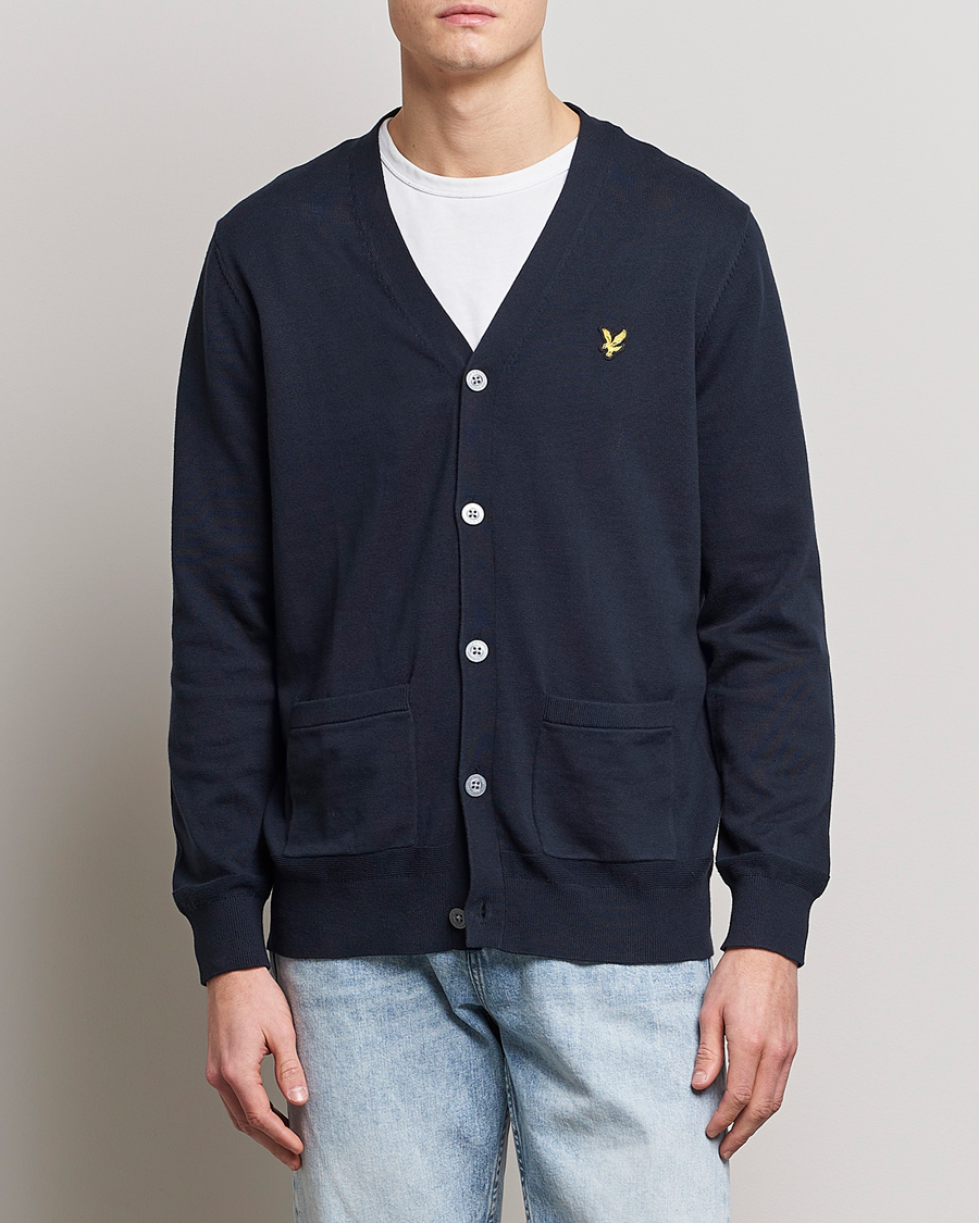 Herre | Cardigans | Lyle & Scott | Cotton Cardigan Dark Navy