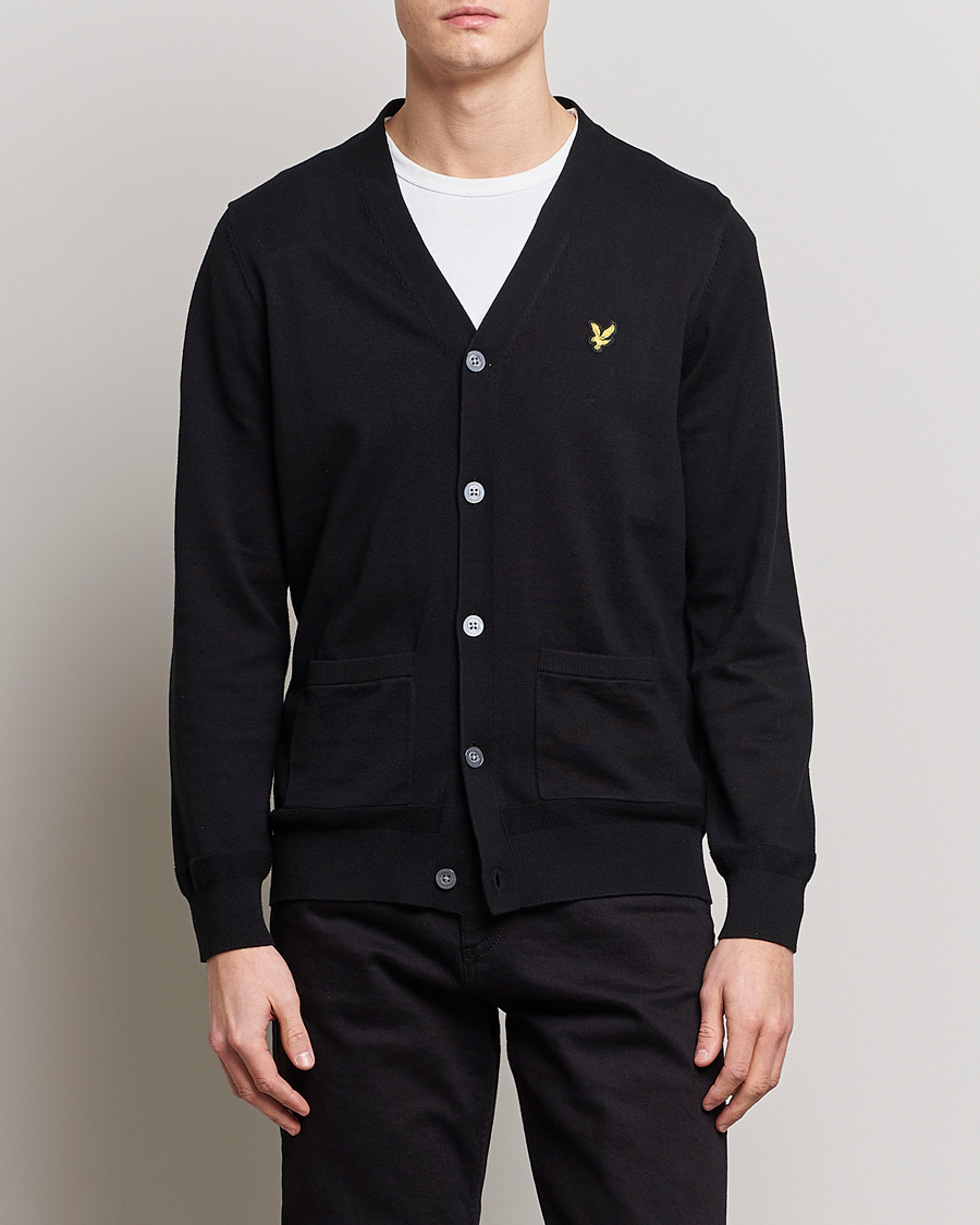 Herre | Cardigans | Lyle & Scott | Cotton Cardigan Black
