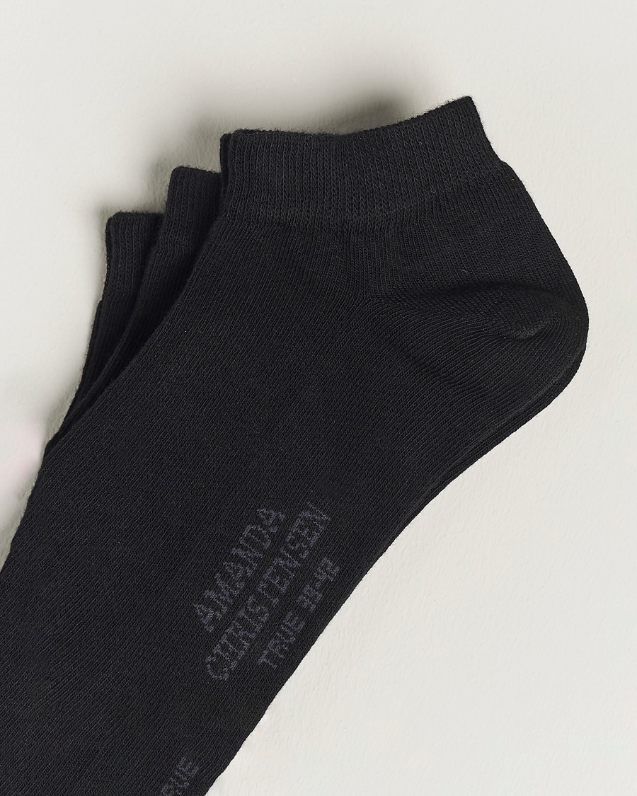 Herre | Klær | Amanda Christensen | 3-Pack True Cotton Sneaker Socks Black