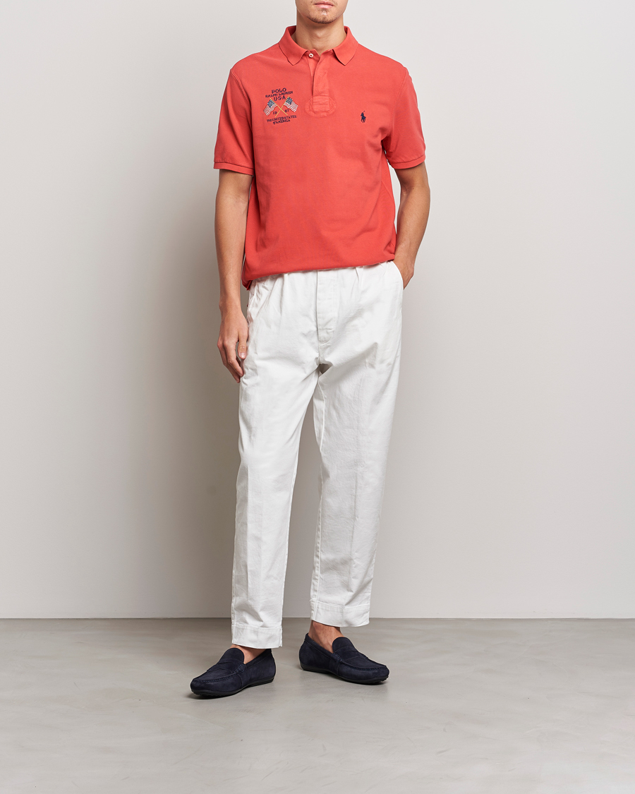 Herre | Pikéer | Polo Ralph Lauren | Classic Fit Flag Polo Evening Post Red