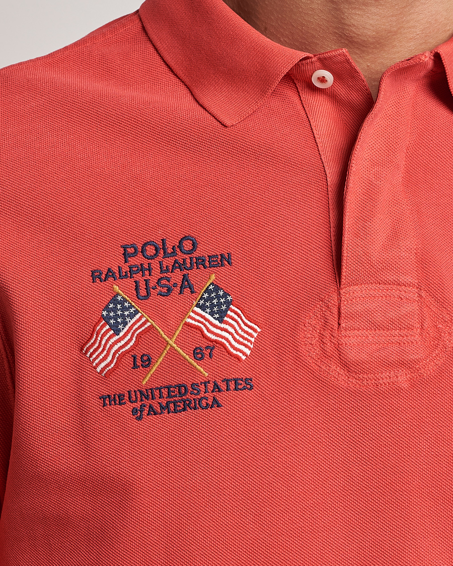 Herre | Pikéer | Polo Ralph Lauren | Classic Fit Flag Polo Evening Post Red