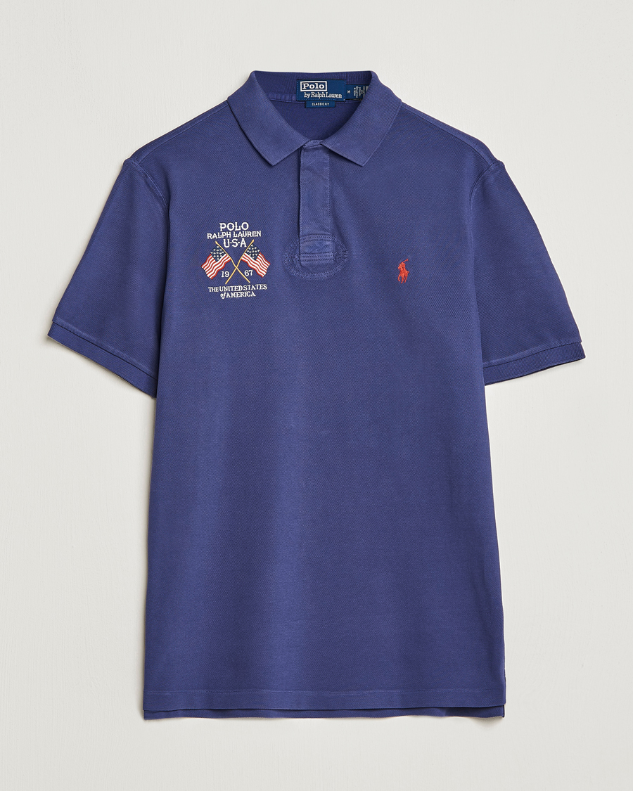 Herre | Pikéer | Polo Ralph Lauren | Classic Fit Flag Polo Boathouse Navy