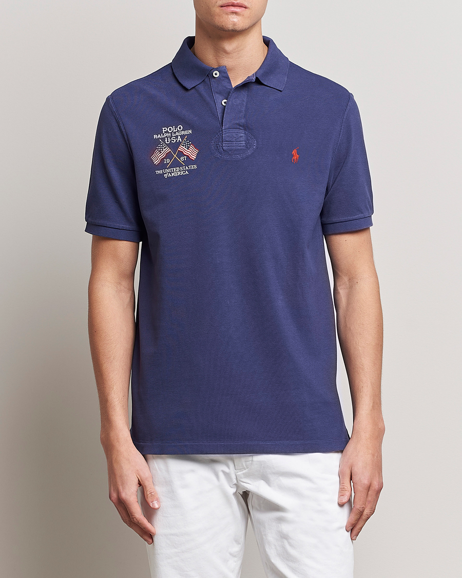 Herre | Pikéer | Polo Ralph Lauren | Classic Fit Flag Polo Boathouse Navy