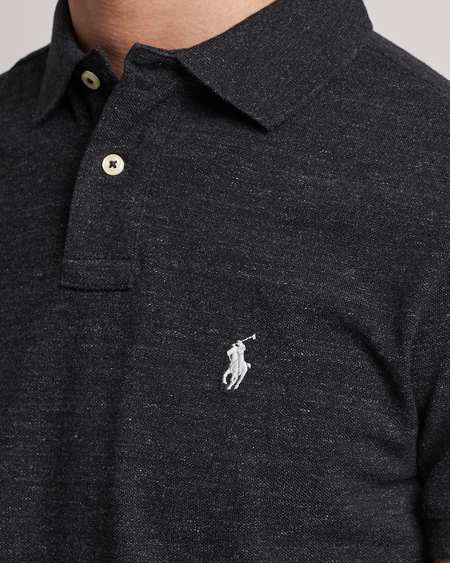 Herre | Pikéer | Polo Ralph Lauren | Custom Slim Fit Polo Black Marl Heather