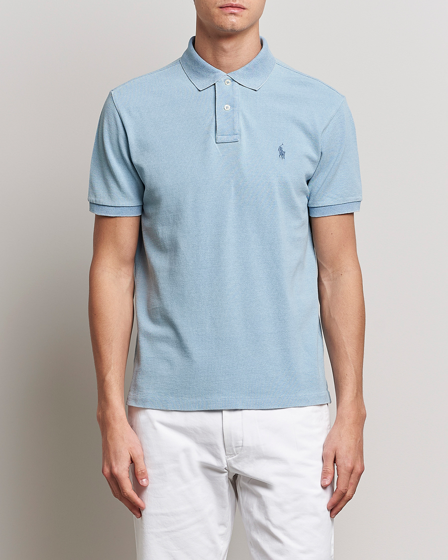 Herre | Pikéer | Polo Ralph Lauren | Custom Slim Fit Polo Light Indigo
