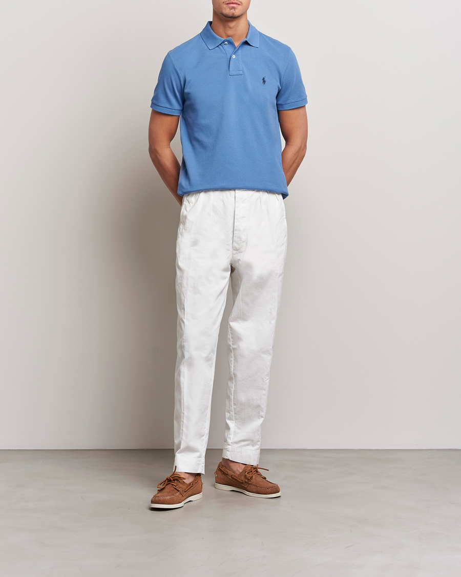 Herre | Pikéer | Polo Ralph Lauren | Custom Slim Fit Polo French Blue