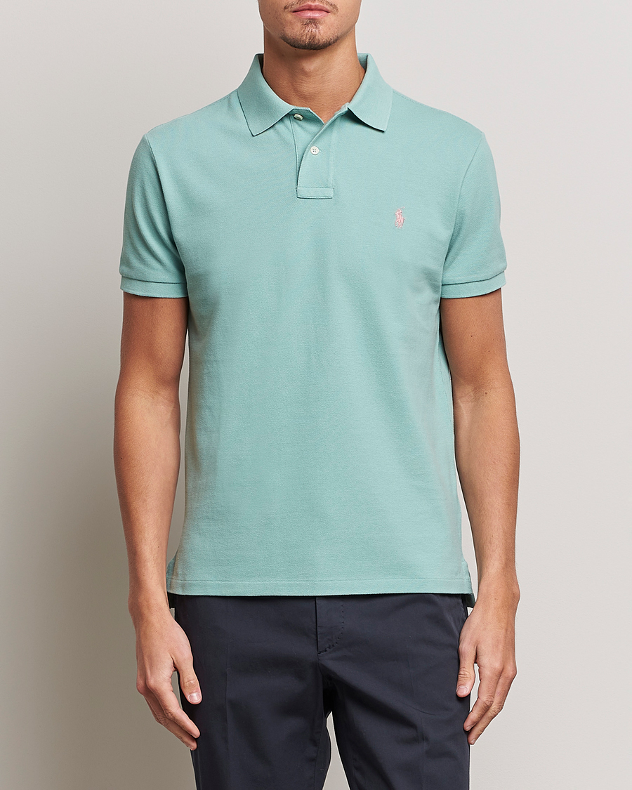 Herre | Pikéer | Polo Ralph Lauren | Custom Slim Fit Polo Essex Green