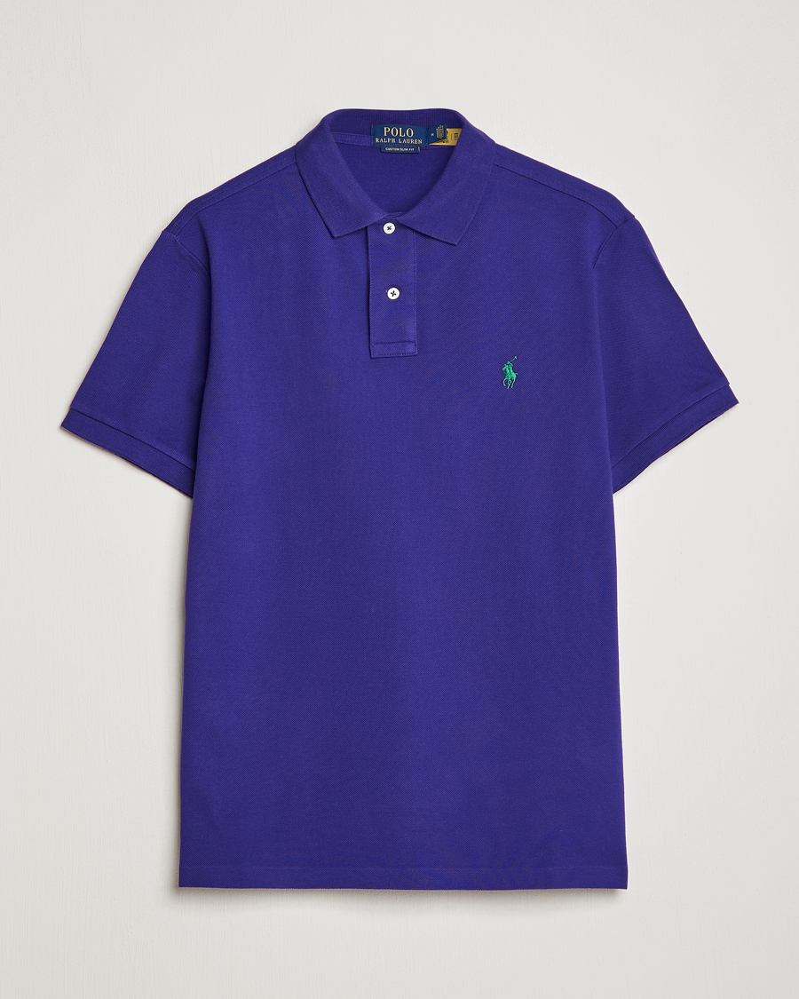 Herre | Pikéer | Polo Ralph Lauren | Custom Slim Fit Polo Chalet Purple