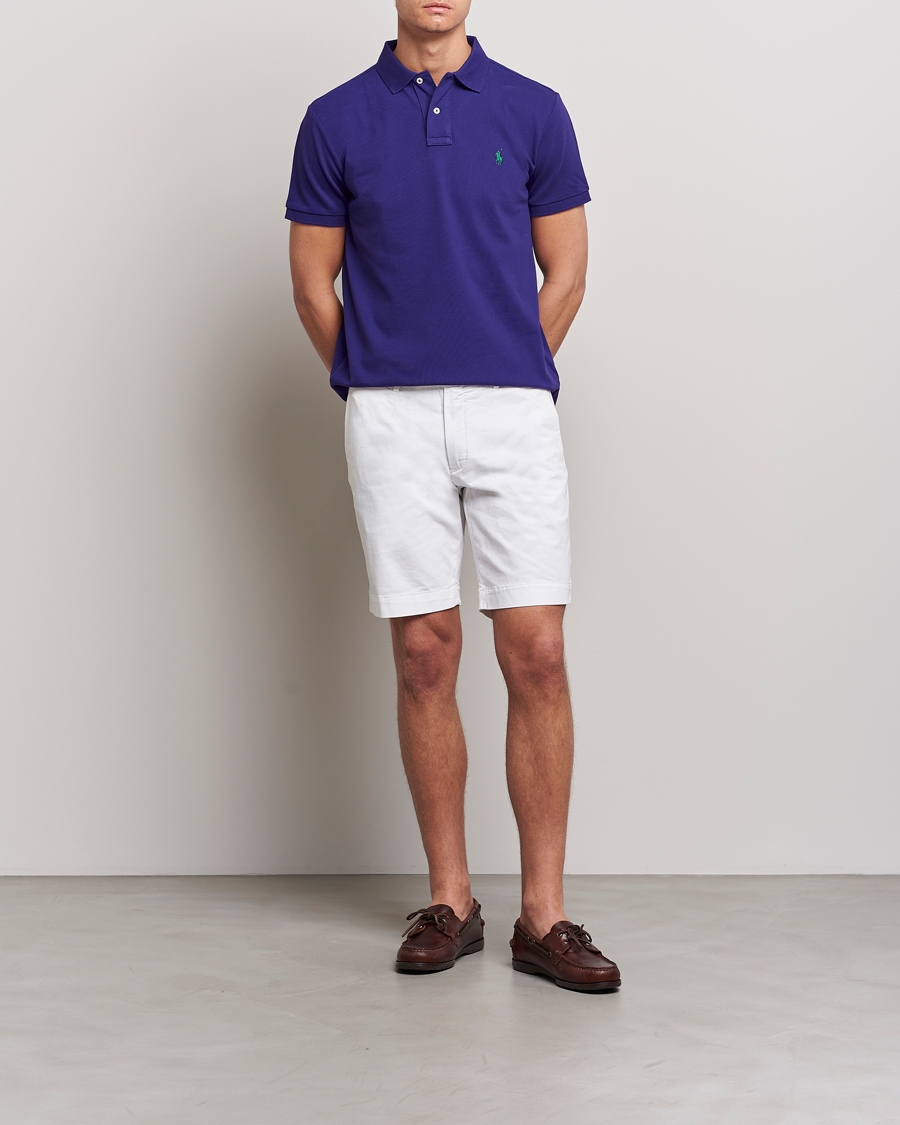 Herre | Pikéer | Polo Ralph Lauren | Custom Slim Fit Polo Chalet Purple