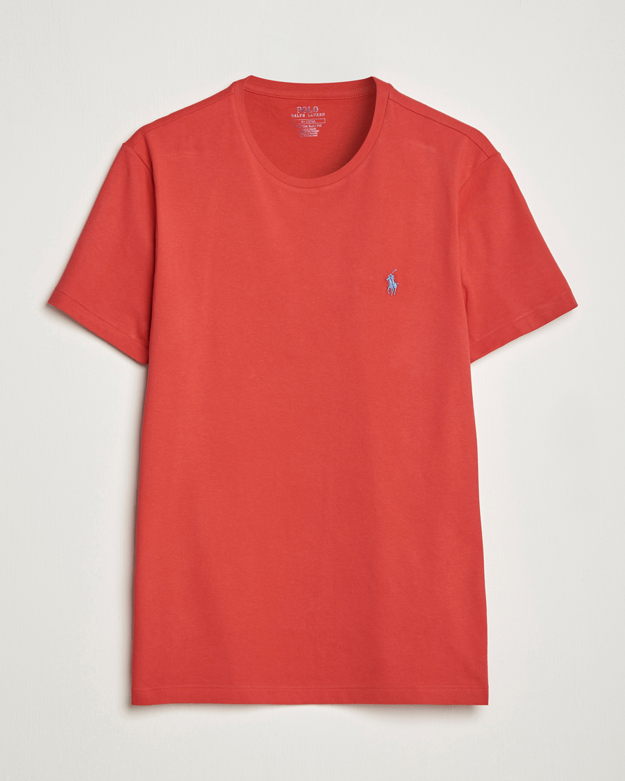 Herre | T-Shirts | Polo Ralph Lauren | Crew Neck T-Shirt Evening Post Red