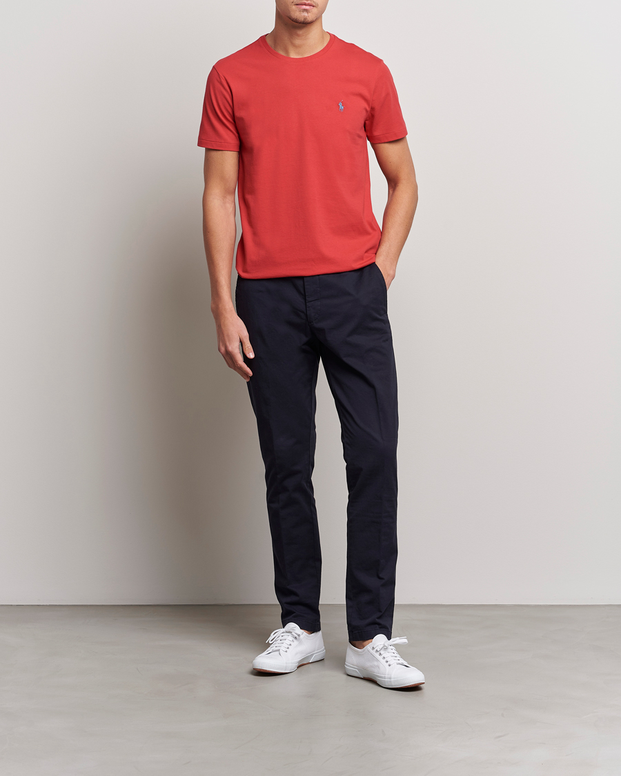 Herre | T-Shirts | Polo Ralph Lauren | Crew Neck T-Shirt Evening Post Red