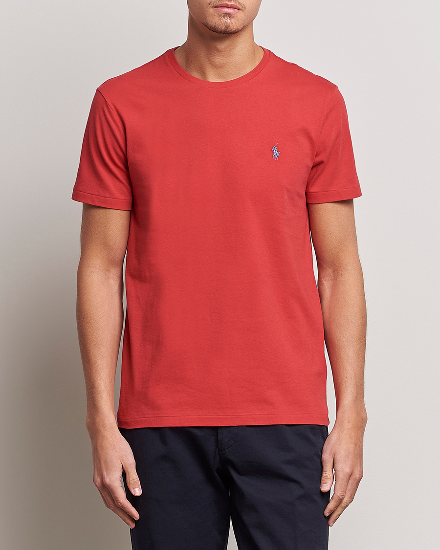 Herre | T-Shirts | Polo Ralph Lauren | Crew Neck T-Shirt Evening Post Red