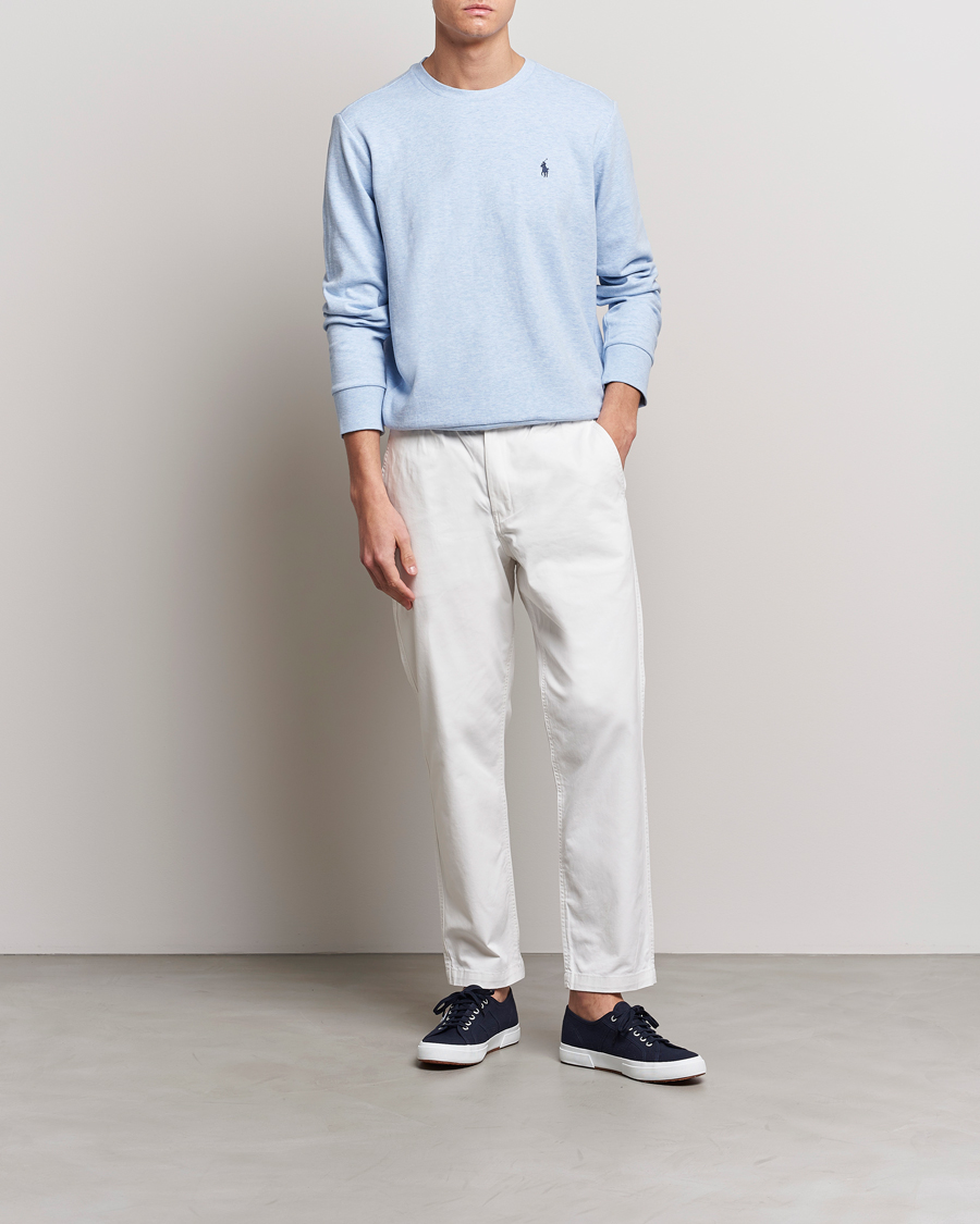 Herre | Gensere | Polo Ralph Lauren | Double Knitted Jersey Sweatshirt Elite Blue Heather