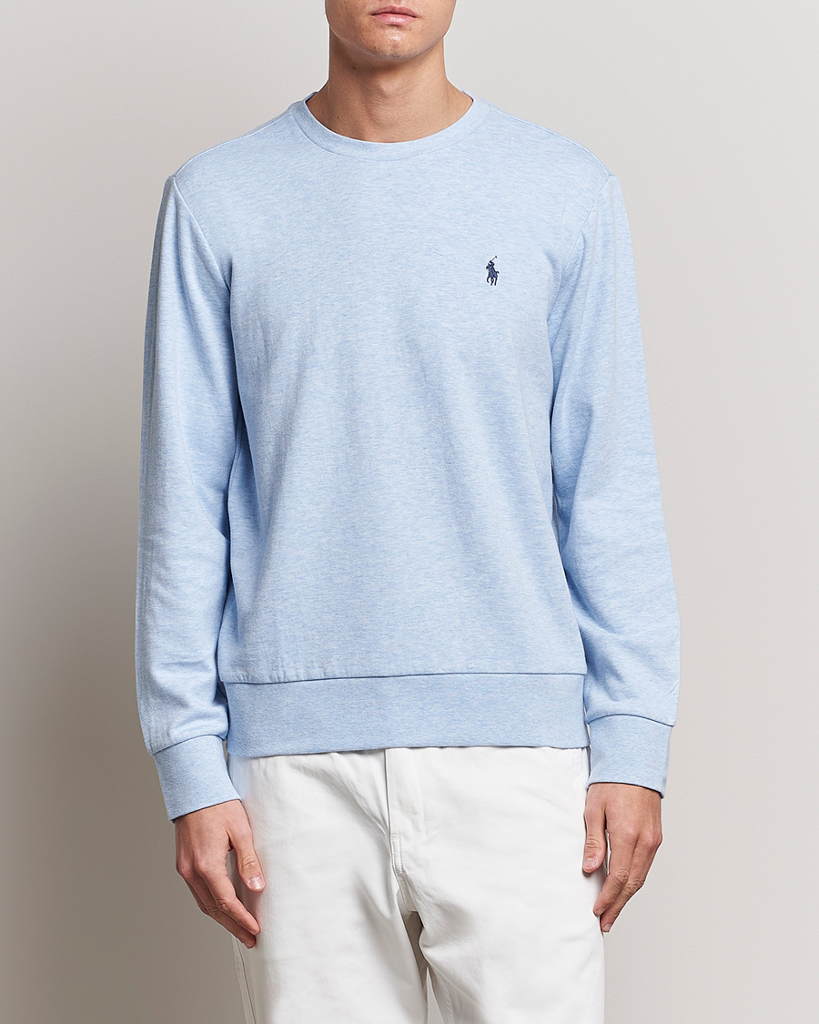 Herre | Gensere | Polo Ralph Lauren | Double Knitted Jersey Sweatshirt Elite Blue Heather