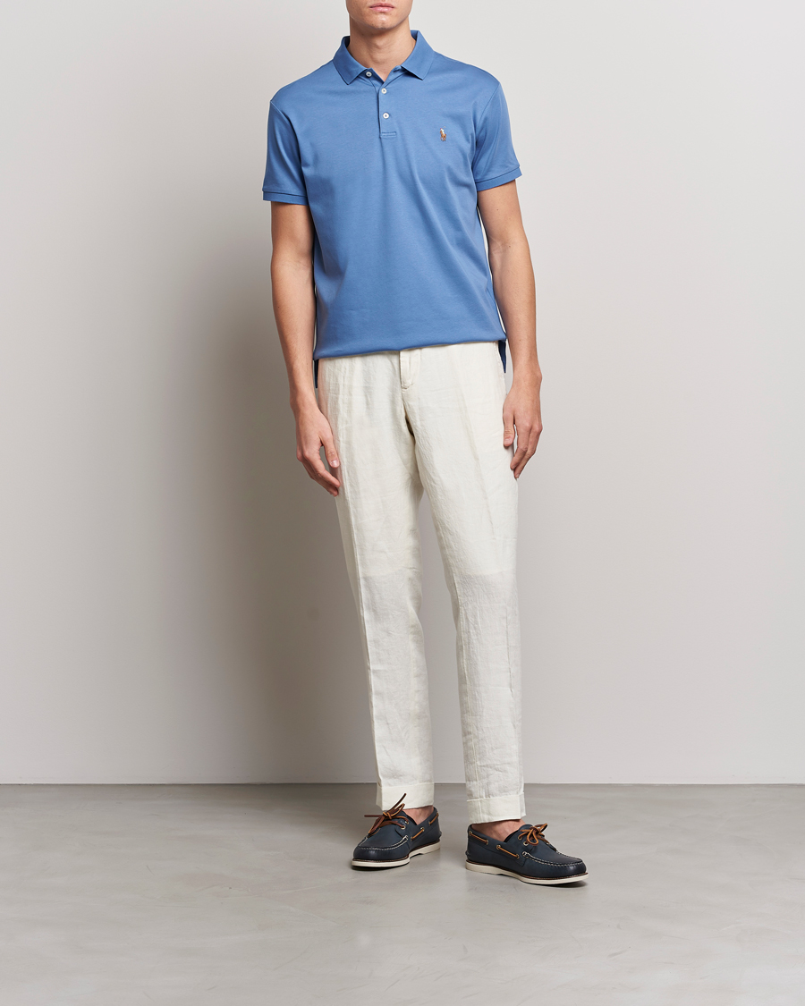 Herre | Pikéer | Polo Ralph Lauren | Luxury Pima Cotton Polo French Blue