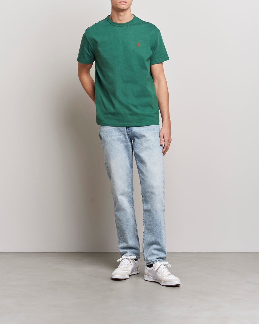 Herre | T-Shirts | Polo Ralph Lauren | Heavyweight Crew Neck T-Shirt Washed Forest