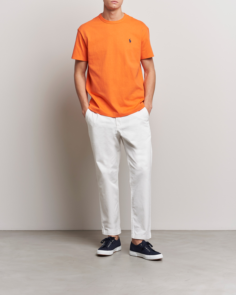 Herre | T-Shirts | Polo Ralph Lauren | Heavyweight Crew Neck T-Shirt Orange