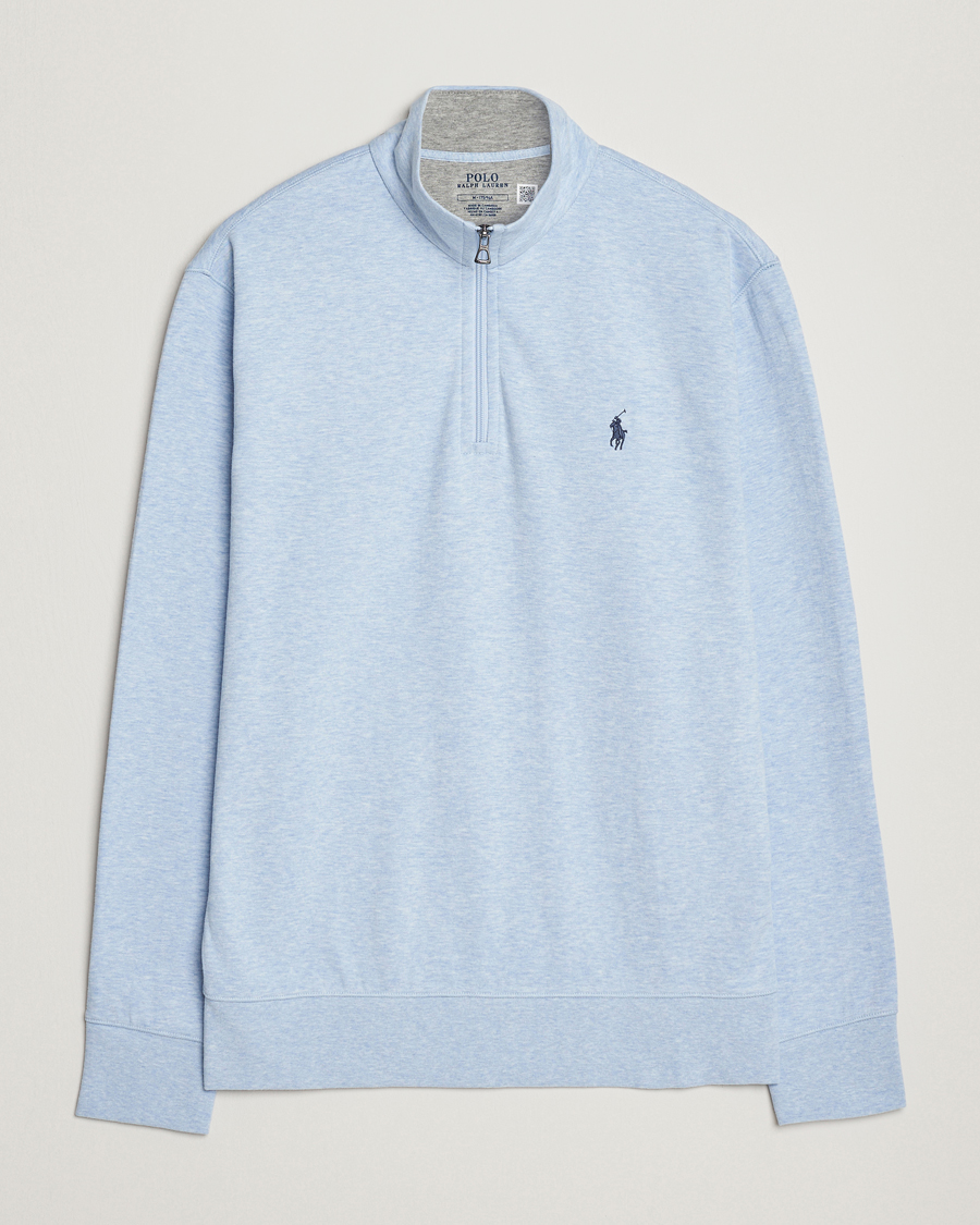 Herre | Gensere | Polo Ralph Lauren | Tech Double Knit Half Zip Office Blue Heather