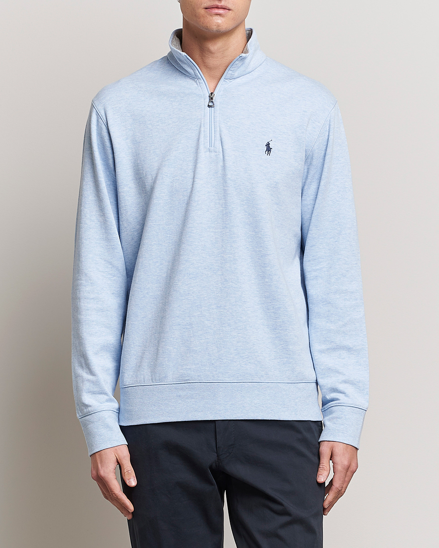Herre | Gensere | Polo Ralph Lauren | Tech Double Knit Half Zip Office Blue Heather
