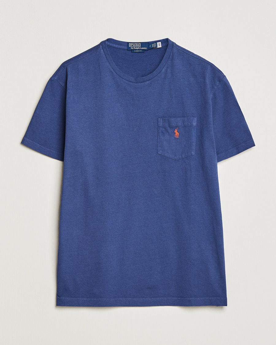 Herre | | Polo Ralph Lauren | Cotton/Linen Crew Neck T-Shirt Boathouse Navy
