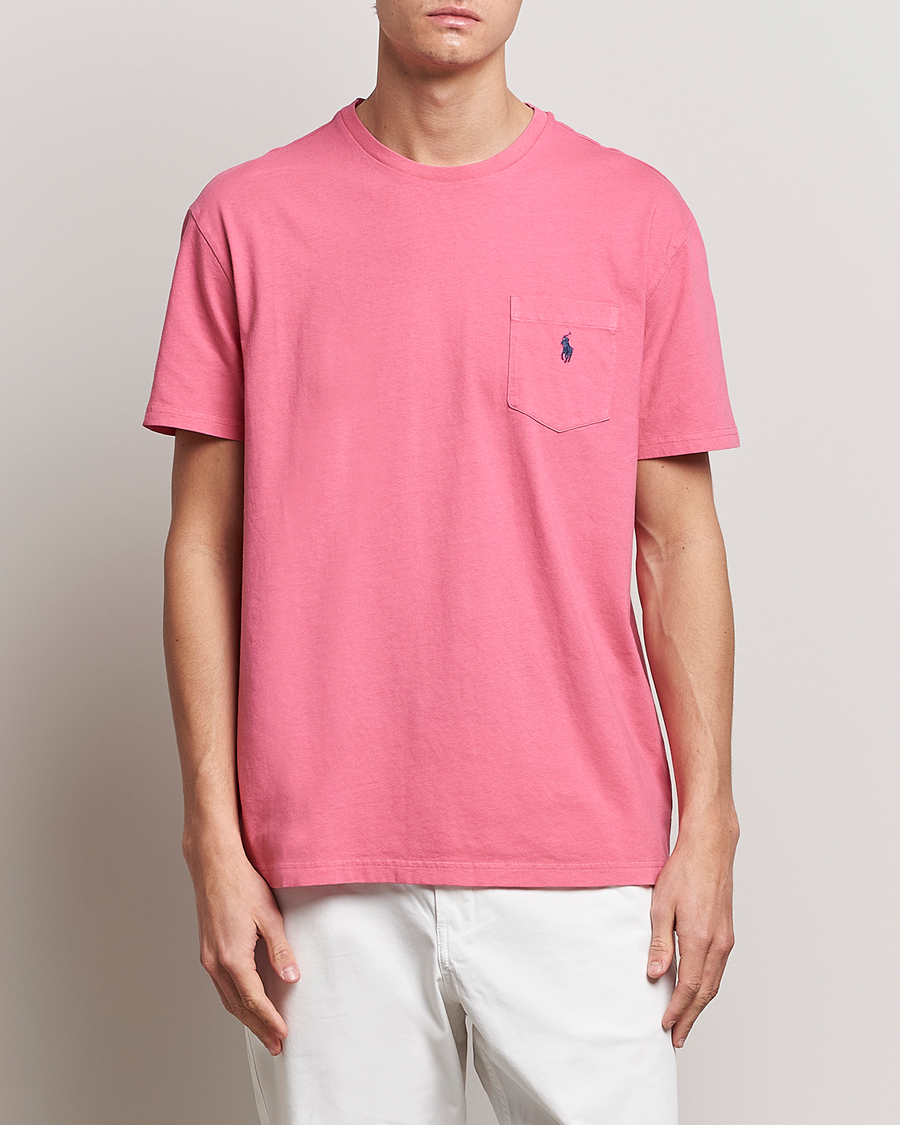 Herre |  | Polo Ralph Lauren | Cotton/Linen Crew Neck T-Shirt Red Sky