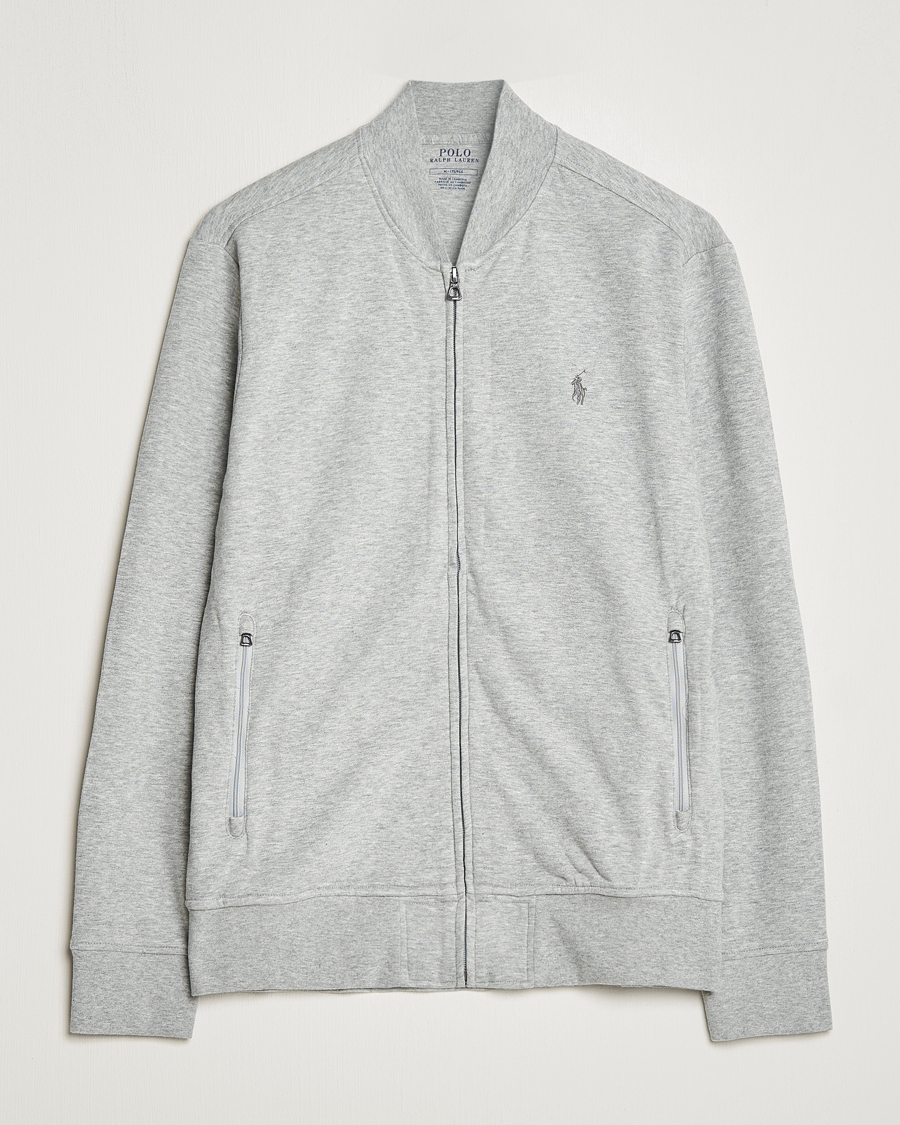Herre | Gensere | Polo Ralph Lauren | Double Knit Full-Zip Sweater Andover Heather