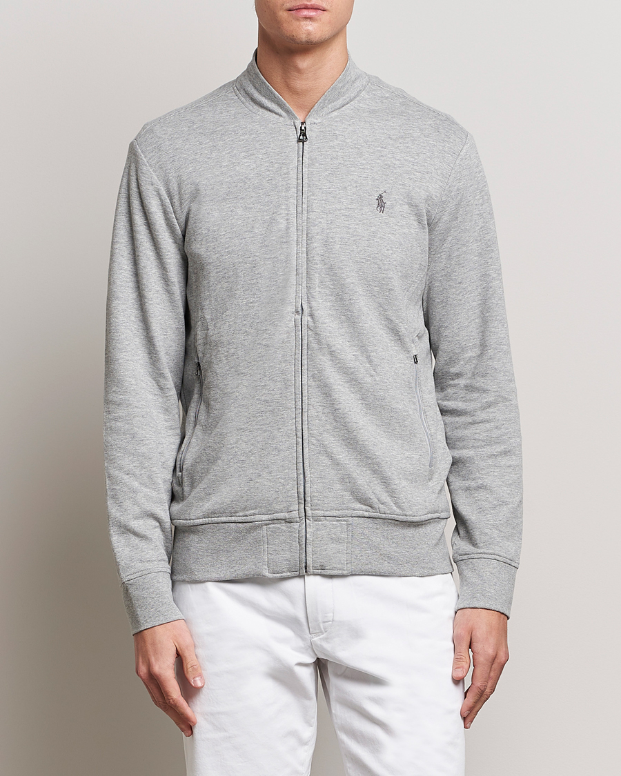 Herre |  | Polo Ralph Lauren | Double Knit Full-Zip Sweater Andover Heather