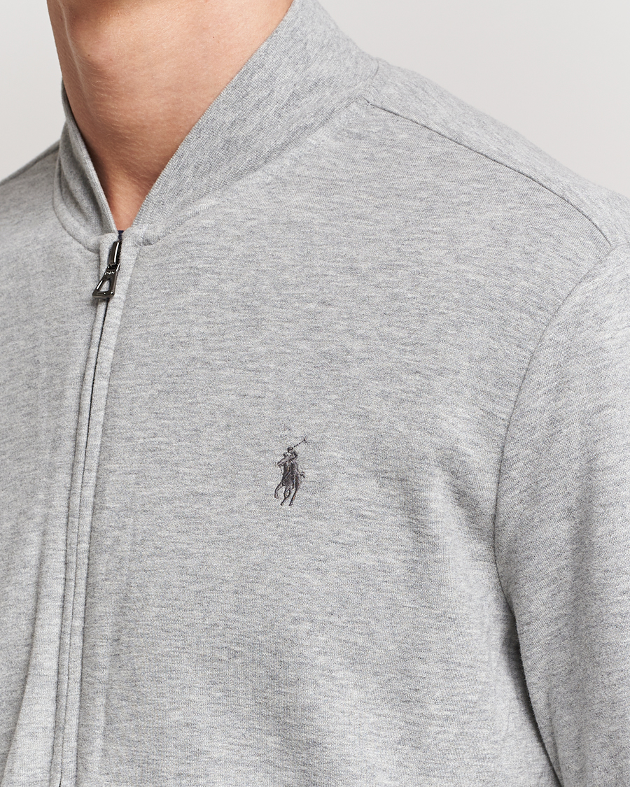 Herre | Gensere | Polo Ralph Lauren | Double Knit Full-Zip Sweater Andover Heather