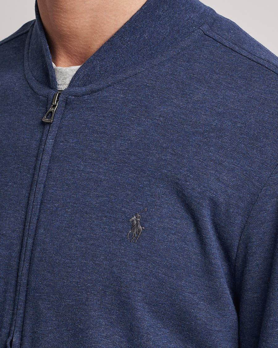 Herre | Gensere | Polo Ralph Lauren | Double Knit Full-Zip Sweater Spring Navy Heather