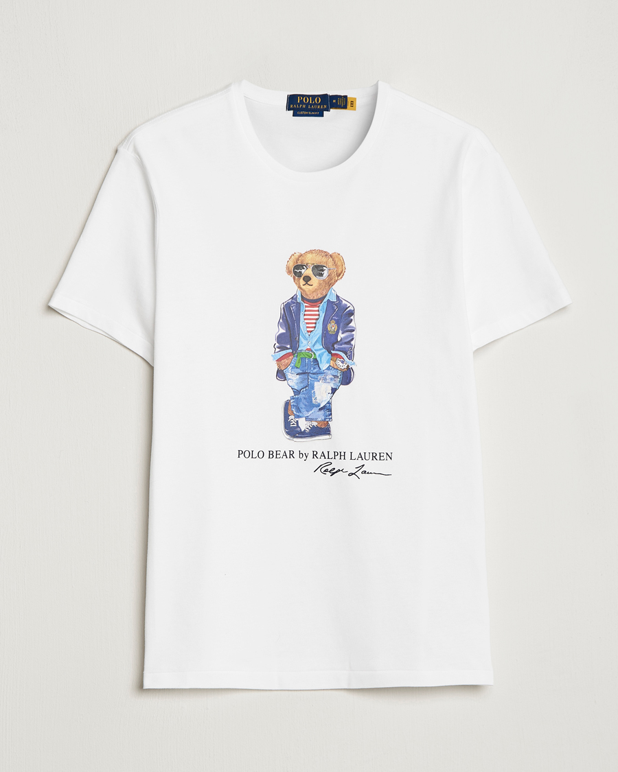 Herre | T-Shirts | Polo Ralph Lauren | Printed Regatta Bear Crew Neck T-Shirt White