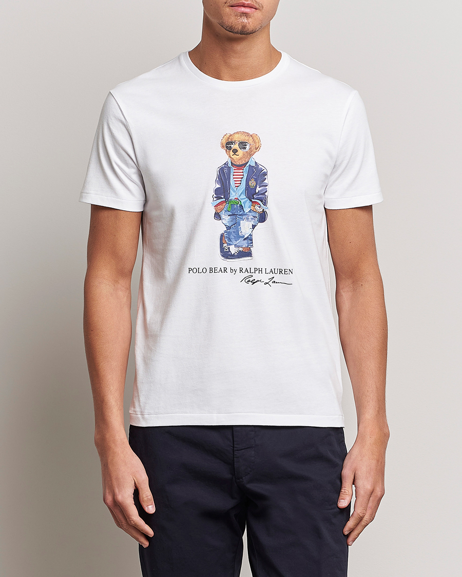Herre |  | Polo Ralph Lauren | Printed Regatta Bear Crew Neck T-Shirt White