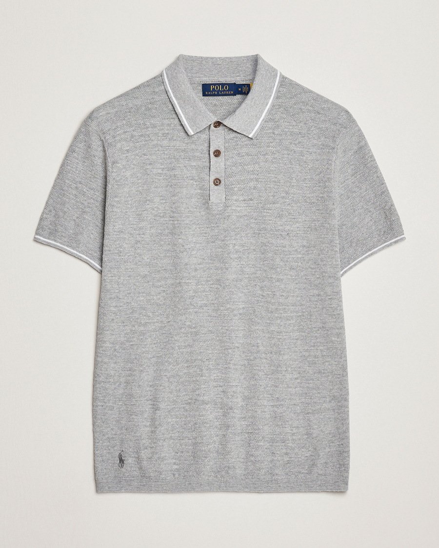 Herre | Pikéer | Polo Ralph Lauren | Cotton/Linen Textured Polo Andover Heather
