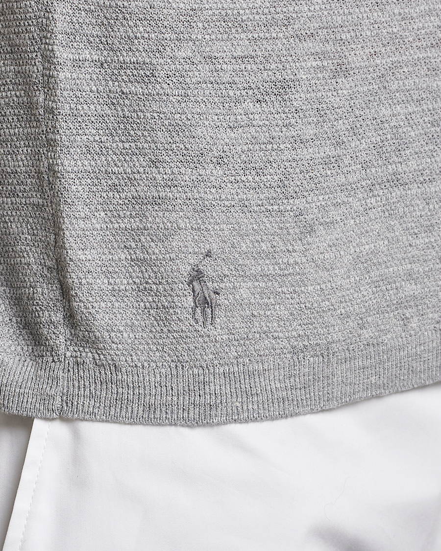 Herre | Pikéer | Polo Ralph Lauren | Cotton/Linen Textured Polo Andover Heather