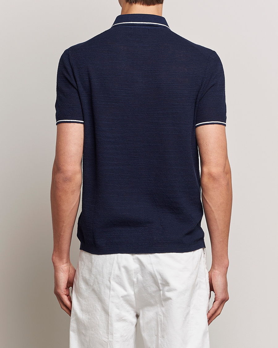 Herre | Pikéer | Polo Ralph Lauren | Cotton/Linen Textured Polo Bright Navy