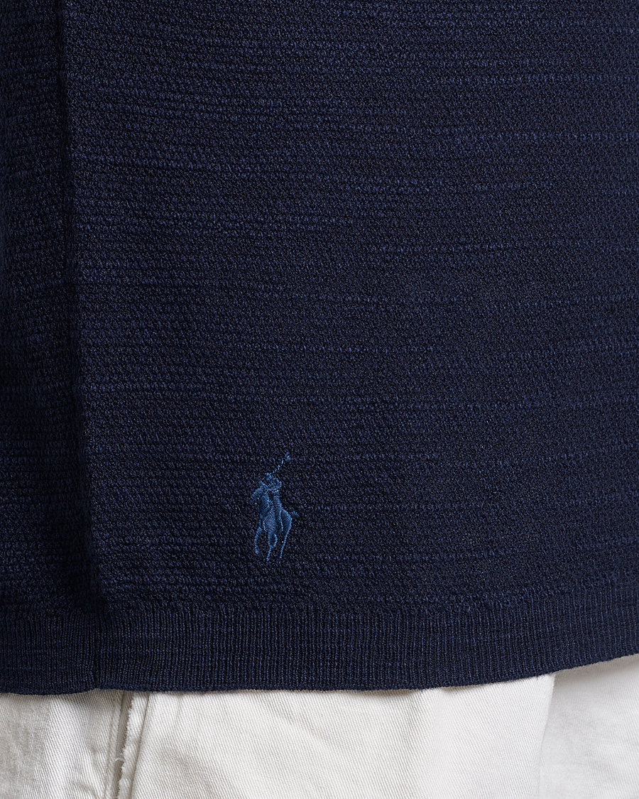 Herre | Pikéer | Polo Ralph Lauren | Cotton/Linen Textured Polo Bright Navy