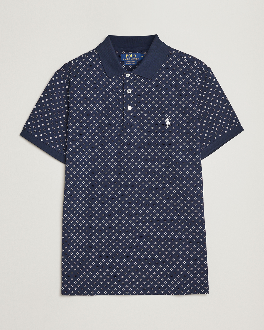 Herre | Pikéer | Polo Ralph Lauren | Custom Slim Fit Diamond Dots Polo Newport Navy
