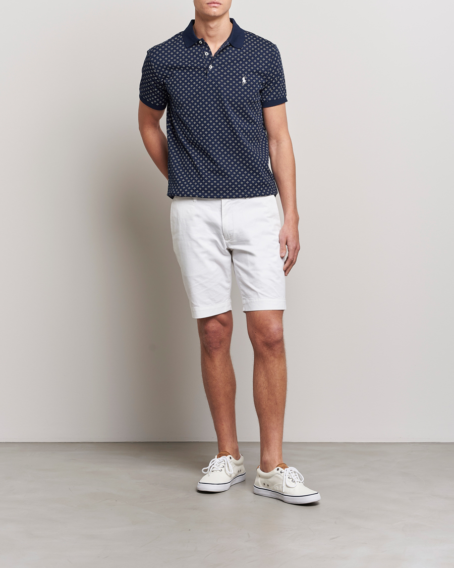 Herre | Pikéer | Polo Ralph Lauren | Custom Slim Fit Diamond Dots Polo Newport Navy