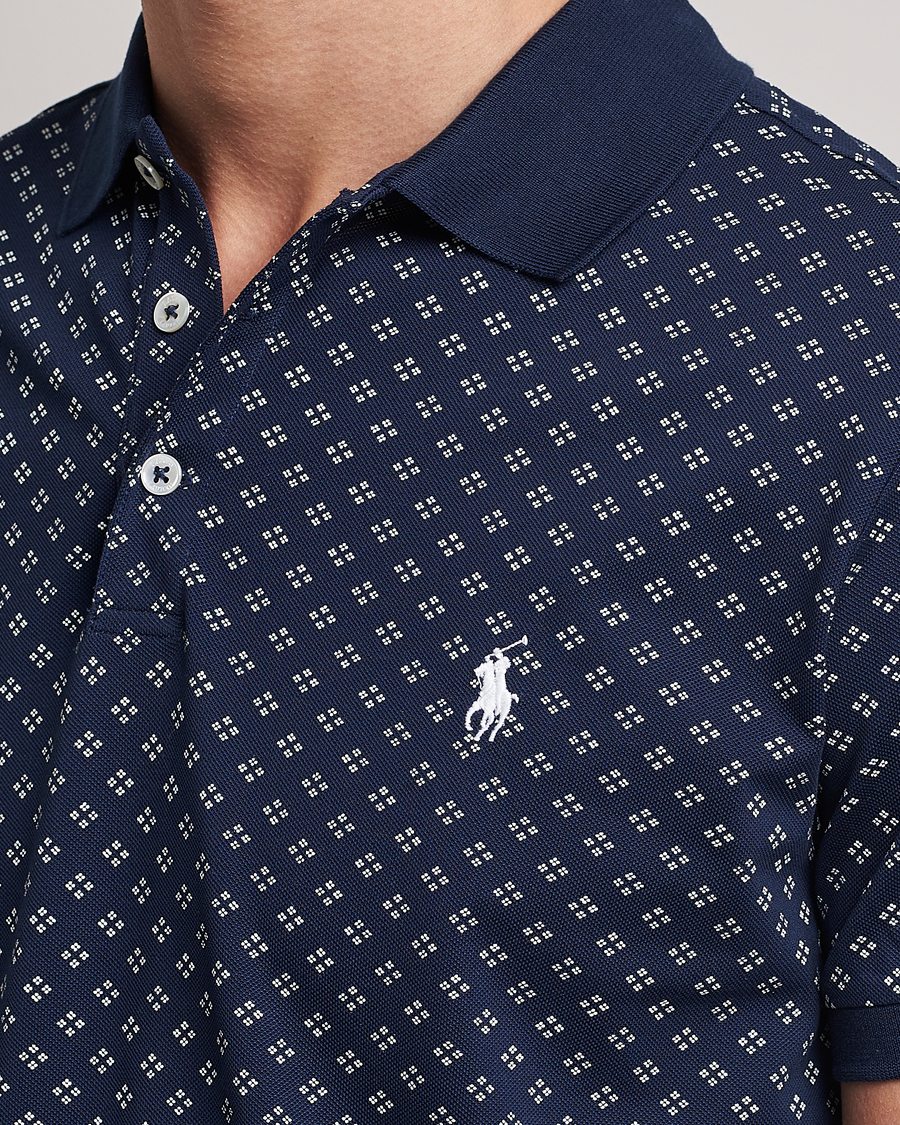 Herre | Pikéer | Polo Ralph Lauren | Custom Slim Fit Diamond Dots Polo Newport Navy