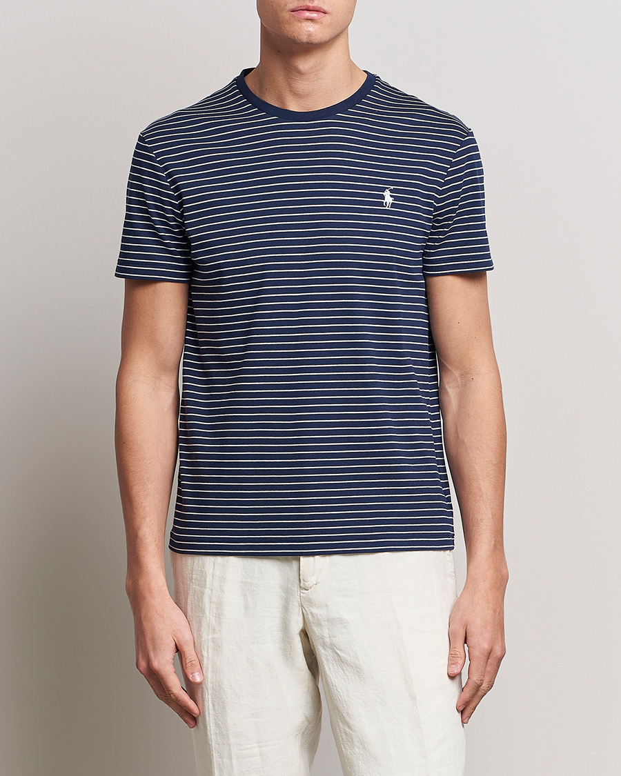 Herre |  | Polo Ralph Lauren | Luxury Pima Cotton Striped T-shirt Navy/White