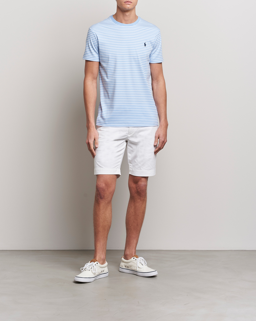 Herre | T-Shirts | Polo Ralph Lauren | Luxury Pima Cotton Striped T-shirt Blue/White